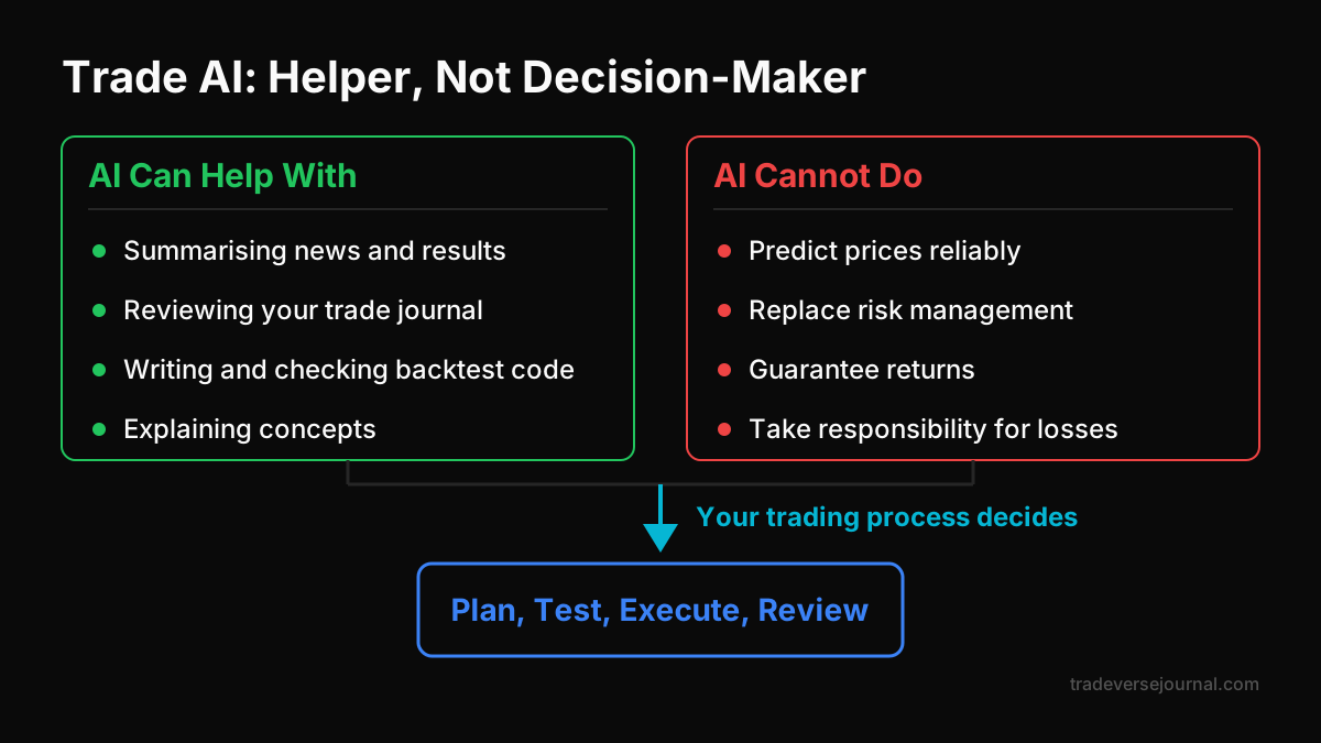 Trade AI overview diagram showing what AI can and cannot do